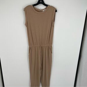 Anrabess Women’s Crew Neck Sleeveless Jogger Leg Jumpsuit size M